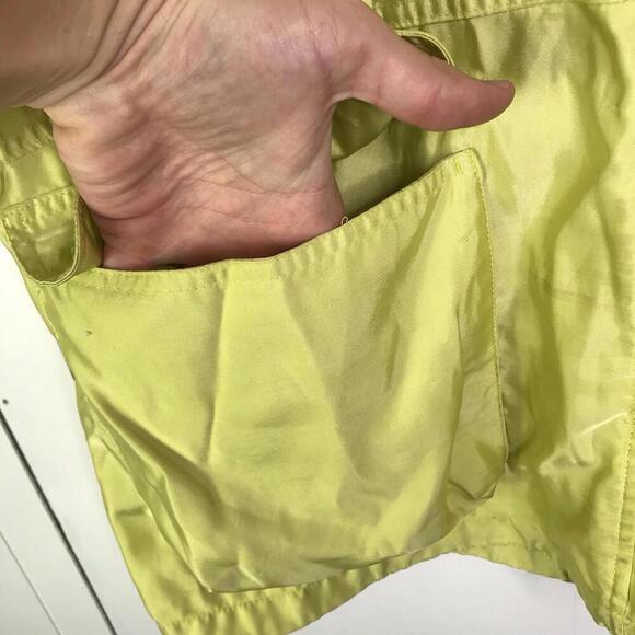 Mycra PAC Raincoat Womens S M Slicky Hooded Packable Lime Full Zip Pockets - Picture 5 of 12